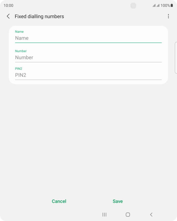 Press Name and key in the required name. Press Name and key in the required name.