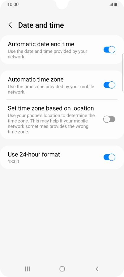 Press the Home key to return to the home screen. Press the Home key to return to the home screen.