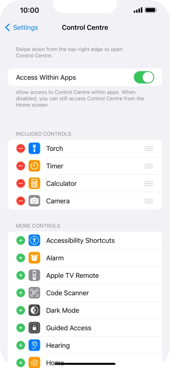 Press the indicator next to 