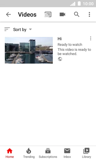 Press the search icon. Press the search icon.