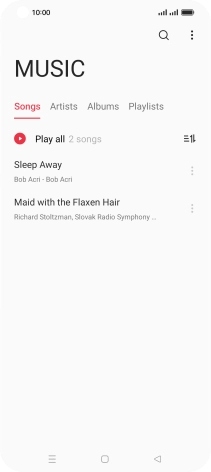 Press the required category and go to the required audio file. Press the required category and go to the required audio file.