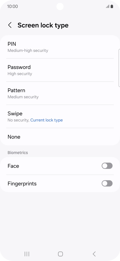 Press Fingerprints.