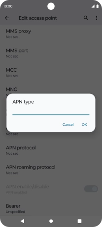 Key in mms and press OK. Key in mms and press OK.