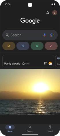 Press the profile icon. Press the profile icon.