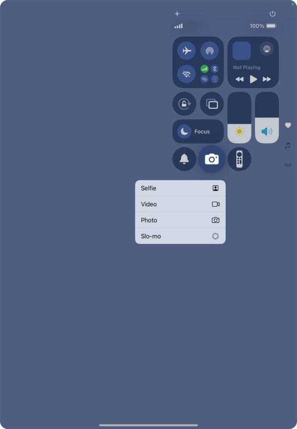 Press and hold the required function to see more actions. Press and hold the required function to see more actions.