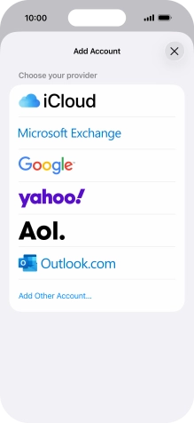 Press Microsoft Exchange. Press Microsoft Exchange.