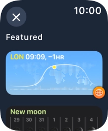 Press the required widget. Press the required widget.