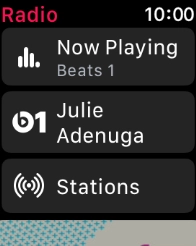 Press the Beats 1 icon to listen to the radio station Beats 1. Press the Beats 1 icon to listen to the radio station Beats 1.