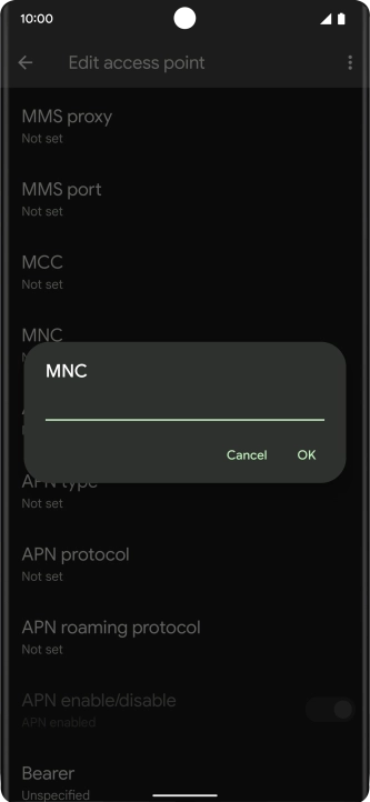 Key in 15 and press OK.