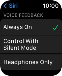 Press the required setting below Press the required setting below
