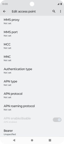 Press MMS proxy. Press MMS proxy.