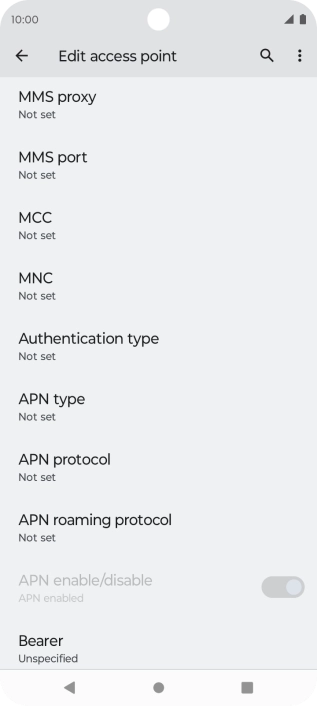 Press MMS proxy. Press MMS proxy.