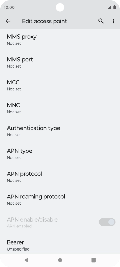 Press MMS proxy. Press MMS proxy.