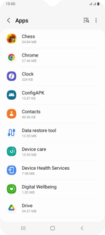 Press the required app. Press the required app.
