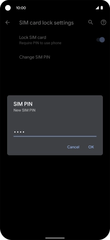 Key in a new four-digit PIN and press OK.