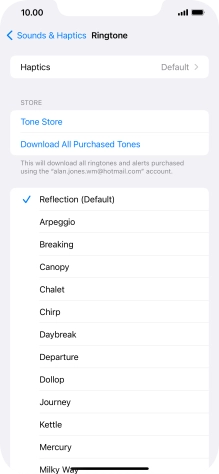 Press the required ring tones to hear them.