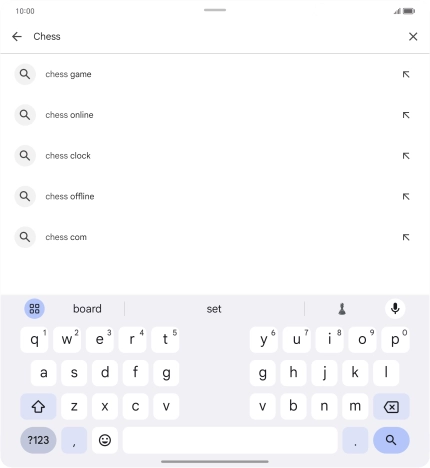Key in the name or subject of the required app and press the search icon. Key in the name or subject of the required app and press the search icon.