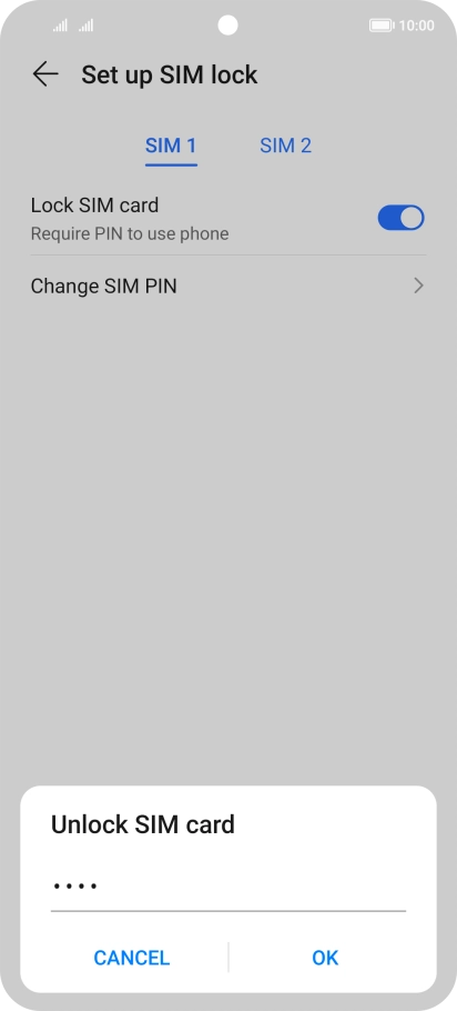 Key in your PIN and press OK. Key in your PIN and press OK.