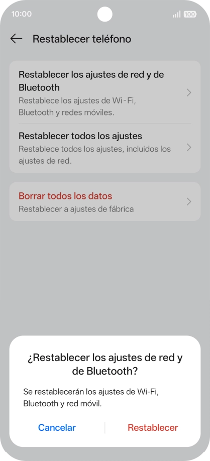 Pulsa Restablecer. Pulsa Restablecer.