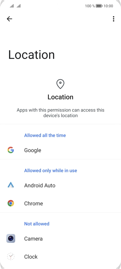 Press the required app. Press the required app.