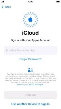 Press Email or Phone Number and key in the username for your Apple ID.