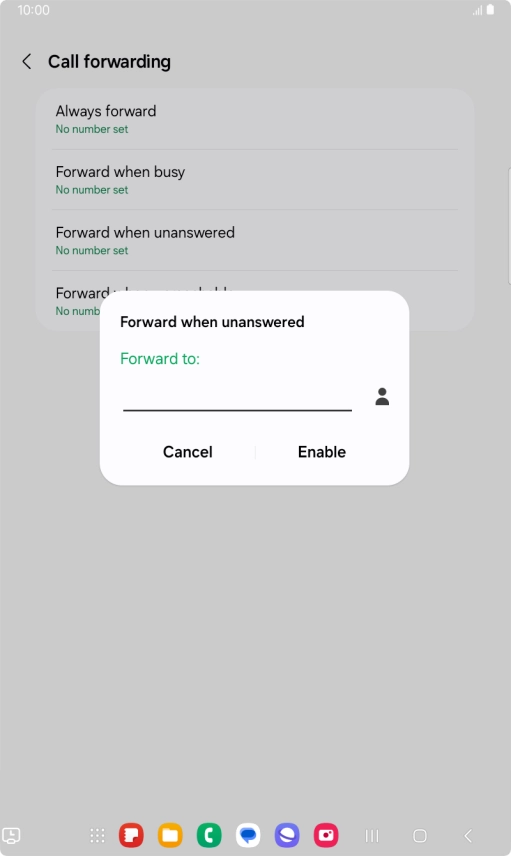 Key in +447836121121 and press Enable. Key in +447836121121 and press Enable.