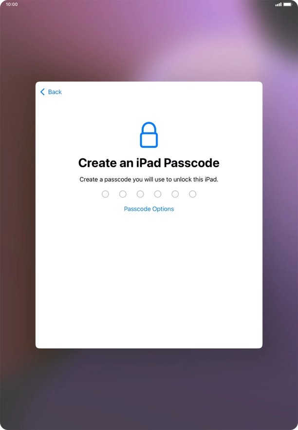 Press Passcode Options.
