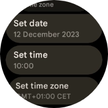 Press Set date. Press Set date.