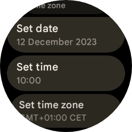 Press Set date. Press Set date.