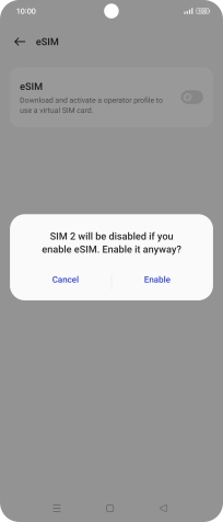 If you turn on use of the price plan, press Enable. If you turn on use of the price plan, press Enable.