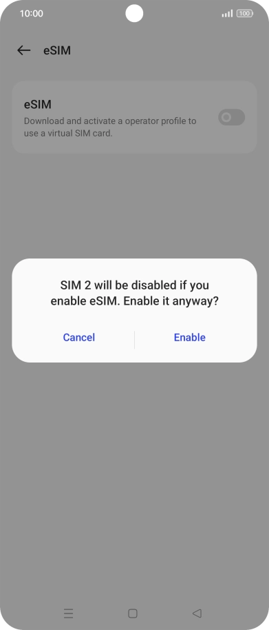 If you turn on use of the price plan, press Enable. If you turn on use of the price plan, press Enable.