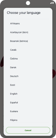Press the required language. Press the required language.