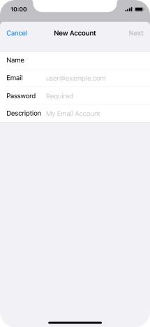 Press Email and key in your email address. Press Email and key in your email address.