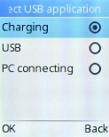 Select USB. Select USB.