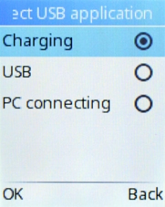 Select USB. Select USB.