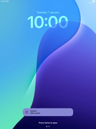 Press the Home key. Press the Home key.
