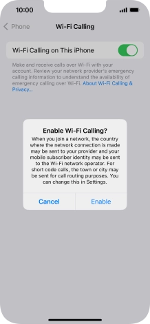 If you turn on the function, press Enable. If you turn on the function, press Enable.