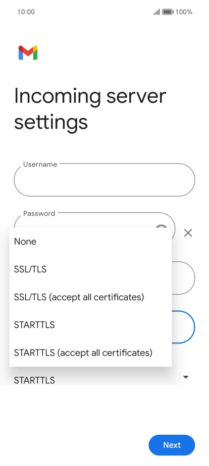 Press SSL/TLS.