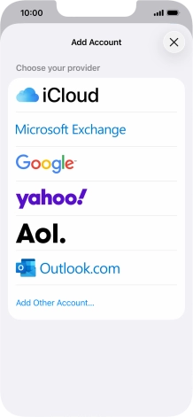 Press Microsoft Exchange.