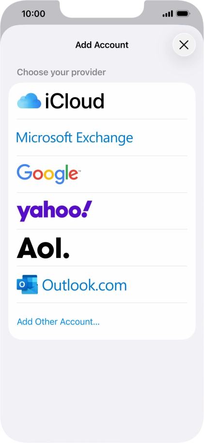 Press Microsoft Exchange.