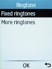 Select Fixed ringtones. Select Fixed ringtones.