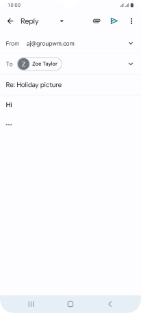 Press the send icon. Press the send icon.