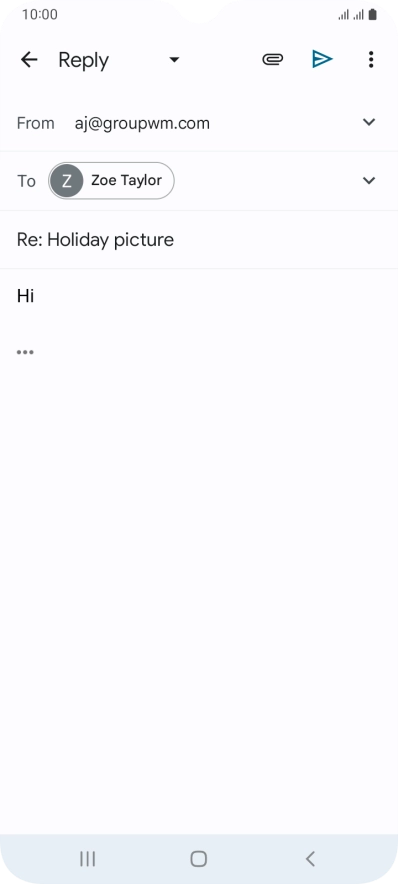 Press the send icon. Press the send icon.