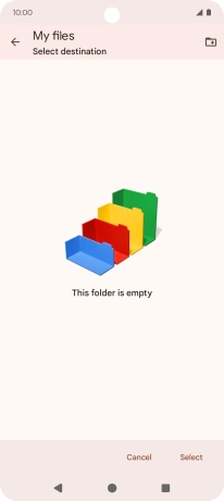To create a new folder, press the new folder icon and follow the instructions on the screen to create a new folder. To create a new folder, press the new folder icon and follow the instructions on the screen to create a new folder.