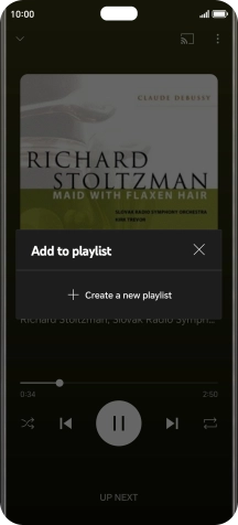 Press Create a new playlist. Press Create a new playlist.