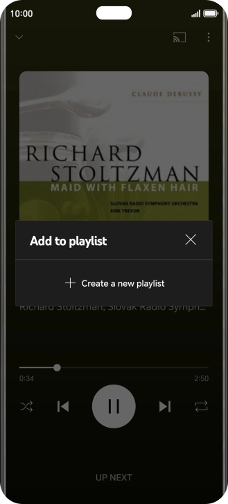 Press Create a new playlist. Press Create a new playlist.