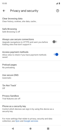 Press Clear browsing data. Press Clear browsing data.