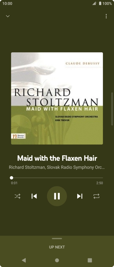 Press arrow right to go to the next audio file.