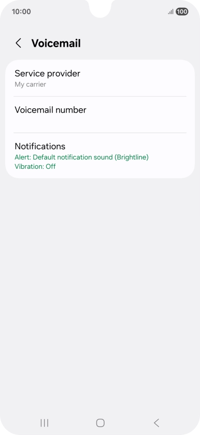 Press Voicemail number. Press Voicemail number.