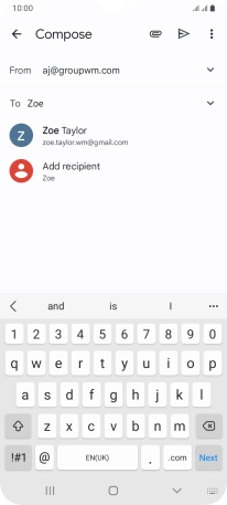 Press the required contact. Press the required contact.